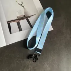 たまごっちパラダイス ネックストラップパステル 水色　スマホ　IDカード