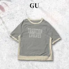 TRADITION EVOLVES バイカラー スウェットTシャツ グレー