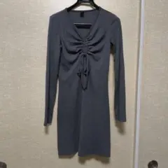 pazy グレー ニットワンピース