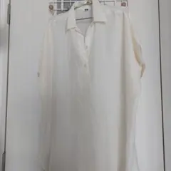 UNIQLO　ユニクロ　シャイニーレーヨンポロチュニック　オフホワイト
