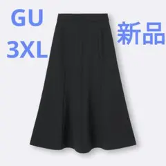 【新品・タグ付き】カットソーフレアスカートQ ブラック 3XL