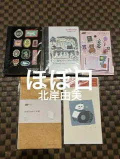 【新品】ほぼ日 A5 メモ帳、付箋、封筒、下敷きのまとめ売り　北岸由美のサムネイル