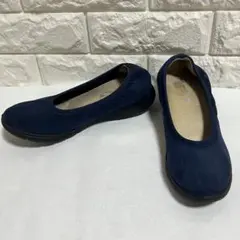 ラックラック 空飛ぶ洗えるエレガントフィット パンプス ネイビー 23cm