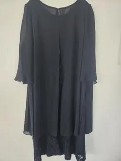 ★美品　お値下げ　東京ソワール　黒　フォーマルワンピース17号