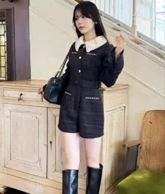 ROYALPARTY ファー付 ツイードコンビ