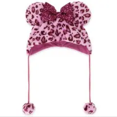 ✨未使用新品✨ディズニーミニー ヒョウ柄ファンキャップ ピンク