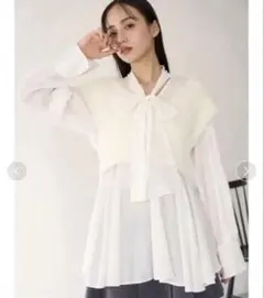 SNIDEL ホワイトレイヤードトップス