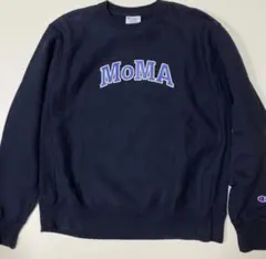 Champion MoMAロゴ ネイビー スウェット リバースウィーブ