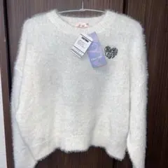 【新品】Choa Choa 長袖セーター ホワイト ハートロゴ　150サイズ
