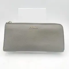 フルラ　長財布　財布　ウォレット　L字ファスナー　グレー