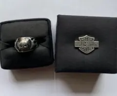 Harley-Davidson スカルリング 専用ケース付き