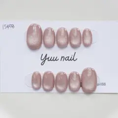 ネイルチップ　マグネットネイル　ワンカラー　ピンクベージュ　推し活　シンプル