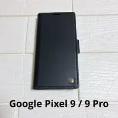 Google Pixel 9 / 9 Pro ケース 手帳型 財布型 ブラック