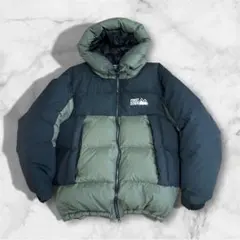 ファーストダウン ラップダウンパーカ カーキ/ブラック M