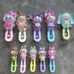 らぶぶ Labubu キャラクター　ヘアピン10個セット