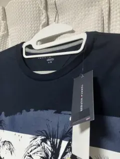 TOMMY HILFIGER　ハワイアン　ロゴT　ネイビー