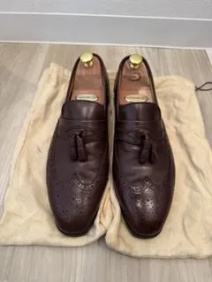 高級感◎ 美品 BURBERRY タッセルローファー 茶 27cm