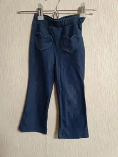 petit main ダークブルー フレアパンツ 90