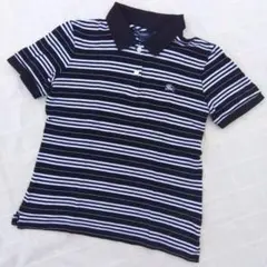 S　BURBERRY LONDON　モノクロボーダー　ポロシャツ