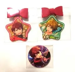 あんさんぶるスターズ！　AGFアクリルキーホルダー　缶バッジ　☆千秋＆翠☆