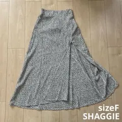 SHAGGIE レオパード柄スリットフレアロングスカート サイズF
