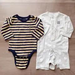 【70cm】ボディスーツ　ロンパース　2枚セット