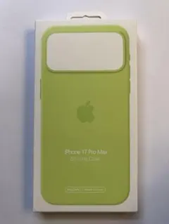純正品新品iPhone 17ProMax シリコーンケース ネオンイエロー