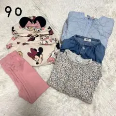 女の子こども服　まとめ売り　90　ミニーちゃん　ワンピース　小花柄