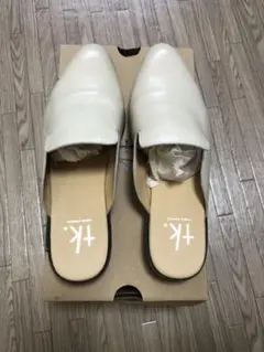 新品　takeo kikuchi ホワイトレザー クロッグサンダル 27cm