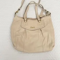 COACH ハンドバッグ ベージュ レザー 2way