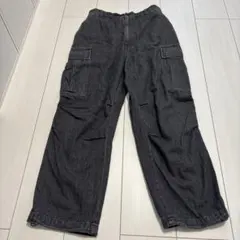 メンズ　ダークグレー パンツ ゴムウエスト　Mサイズ