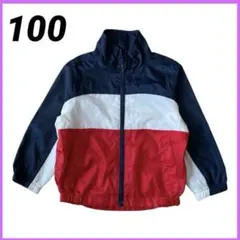 ウィンドブレーカー 100 キッズ メッシュ ジャケット 赤 白 紺　春服　秋服