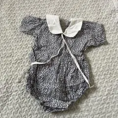 韓国　花柄 襟付きロンパース