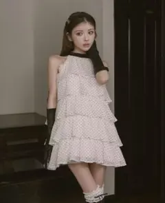 ダーリッチ ドットティアードアメスリミニワンピース