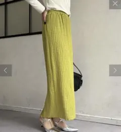 ライムグリーン ロングスカート thevonのサムネイル