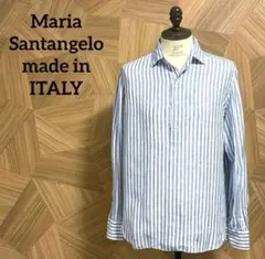 Maria Santangeloリネンプルオーバーストライプシャツ　Mのサムネイル