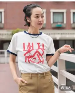 新品JEANASISおねコラボRinger Print TEE【eL×ONE】