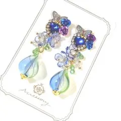 ビジュー✨️ガラスドーム　ピアス　イヤリング　チャームのサムネイル