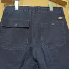 【ビンテージ】Dickies ネイビーストレートパンツ30インチ（76cm）