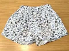 女児　花柄　キュロットスカート