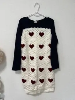 petit main ハート柄ワンピース 120cm