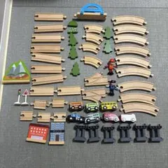 JADORE トレインセット　木製レール　プラレール　消防車　警察　バス　ブリオ