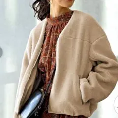 CFCボアジップブルゾン ユナイテッドアローズ グリーンレーベルリラクシング