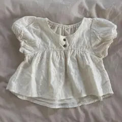 【値下げ】95cm トップス ブラウス フリル 白 ベビー 子供服 夏