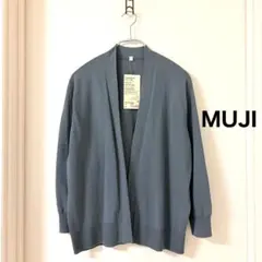 新品未使用　無印良品　UVカット強撚ショートカーディガン　カーキグリーン　Mのサムネイル