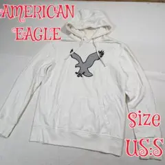 AMERICAN EAGLE スウェットパーカー　ホワイト　US:S