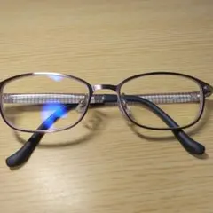 ピンクのチェック柄メガネ(度あり)ZOFF