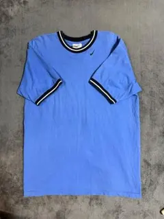 Nike 青 M Tシャツ ストライプ付き
