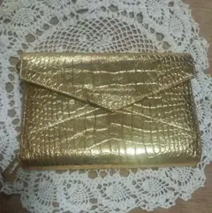 LEATHER JEWELS 型押しクロコダイルマルチポーチ