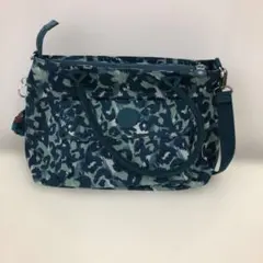 KIPLING カモフラージュ柄 ナイロンショルダーバッグ